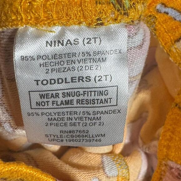 Kids 2T Care Bears Halloween Pajama Set Long Sleeve Orange - Picture 6 of 8